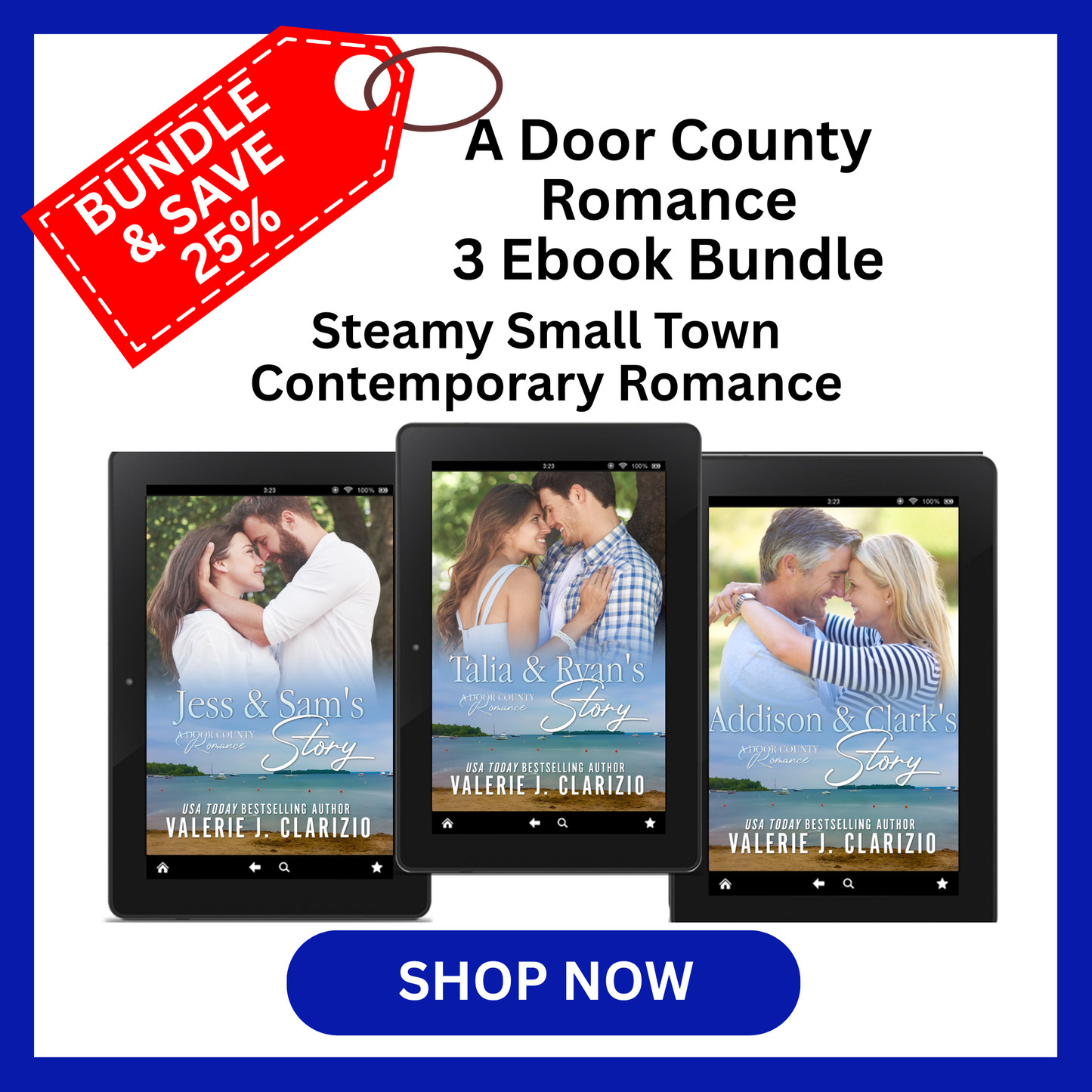 A Door County Romance 3 Ebook Bundle! Regular price $8.97. Save $2.24 (25%) and pay just $6.73..